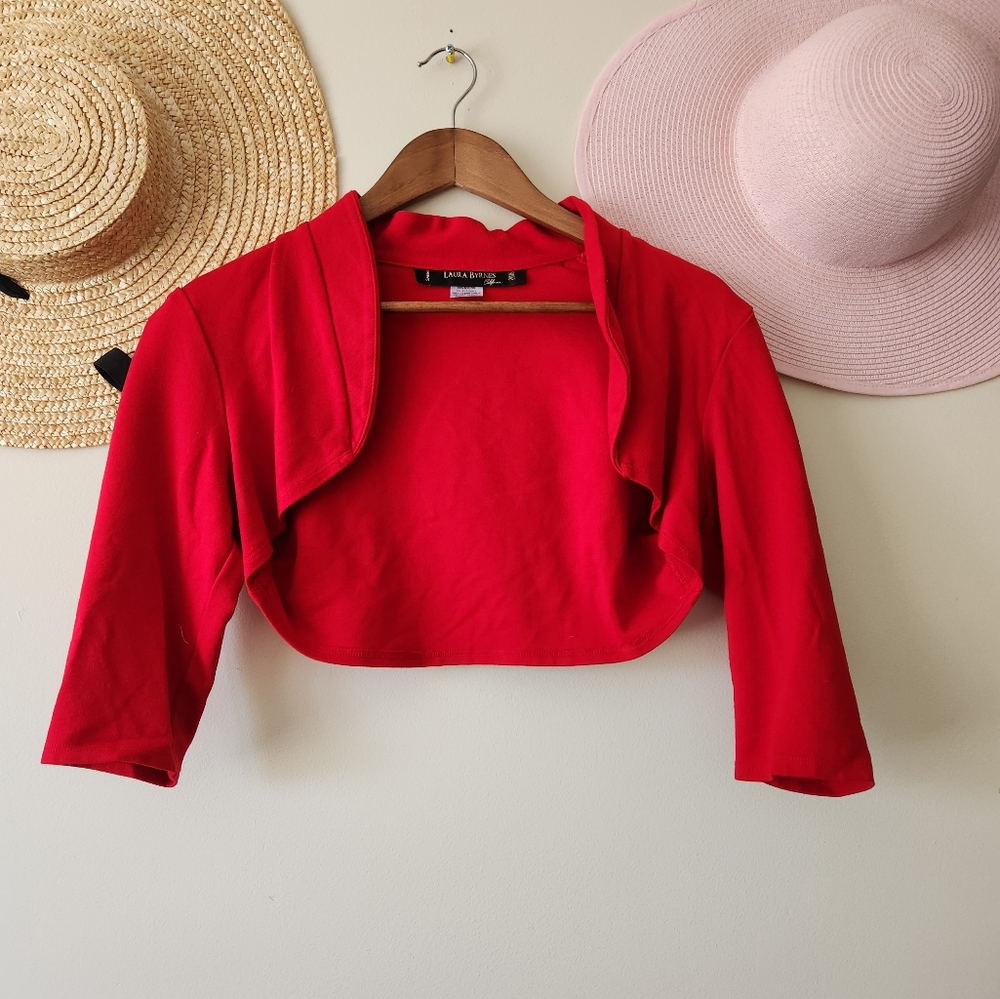 Laura Byrnes 2016 Red cropped Jacket